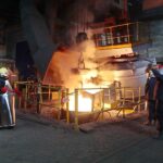 10.03.2022. Kielce. Odlewnia Chemar uruchamia zmodernizowany piec łukowy do topnienia staliwa / Wiktor Taszłow / Radio Kielce