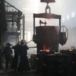 10.03.2022. Kielce. Odlewnia Chemar uruchamia zmodernizowany piec łukowy do topnienia staliwa / Wiktor Taszłow / Radio Kielce