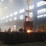 10.03.2022. Kielce. Odlewnia Chemar uruchamia zmodernizowany piec łukowy do topnienia staliwa / Wiktor Taszłow / Radio Kielce