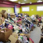 12.03.2022. Kielce. Kielecki centralny punkt magazynowo-dystrybucyjny darów dla Ukrainy / Wiktor Taszłow / Radio Kielce