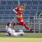 13,03.2022. Kielce. Mecz 23. kolejki Fortuna 1 Ligi - Korona Kielce - Apklan Resovia Rzeszów / Wiktor Taszłow / Radio Kielce