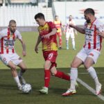 13,03.2022. Kielce. Mecz 23. kolejki Fortuna 1 Ligi - Korona Kielce - Apklan Resovia Rzeszów / Wiktor Taszłow / Radio Kielce