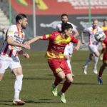 13,03.2022. Kielce. Mecz 23. kolejki Fortuna 1 Ligi - Korona Kielce - Apklan Resovia Rzeszów / Wiktor Taszłow / Radio Kielce