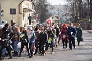 03.03.2022. Iwaniska. Marsz Pokoju / Gminne Centrum Biblioteki i Kultury w Iwaniskach