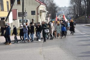 03.03.2022. Iwaniska. Marsz Pokoju / Gminne Centrum Biblioteki i Kultury w Iwaniskach