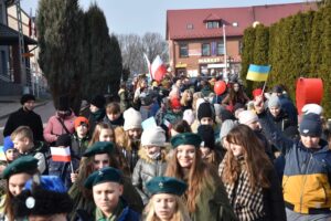 03.03.2022. Iwaniska. Marsz Pokoju / Gminne Centrum Biblioteki i Kultury w Iwaniskach