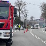 31.03.2022. Górno. Dachowanie samochodu / Wiktor Taszłow / Radio Kielce