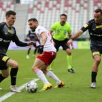 05.03.2022. Łódź. 22. kolejka Fortuna 1 Ligi: ŁKS Łódź - Korona Kielce / Krzysztof Bujnowicz / Radio Kielce