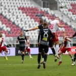 05.03.2022. Łódź. 22. kolejka Fortuna 1 Ligi: ŁKS Łódź - Korona Kielce / Krzysztof Bujnowicz / Radio Kielce
