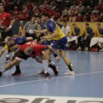 03.03.2022. EHL Liga Mistrzów. Mecz MKB-MVM Veszprem - Łomża Vive Kielce / Krzysztof Bujnowicz / Radio Kielce