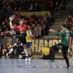 03.03.2022. EHL Liga Mistrzów. Mecz MKB-MVM Veszprem - Łomża Vive Kielce / Krzysztof Bujnowicz / Radio Kielce