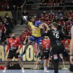 03.03.2022. EHL Liga Mistrzów. Mecz MKB-MVM Veszprem - Łomża Vive Kielce / Krzysztof Bujnowicz / Radio Kielce