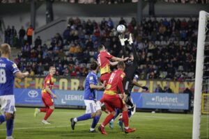 18.03.2022. Legnica. Mecz Miedź Legnica - Korona Kielce / Krzysztof Bujnowicz / Radio Kielce