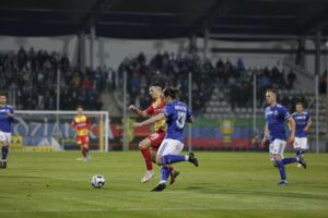 18.03.2022. Legnica. Mecz Miedź Legnica - Korona Kielce / Krzysztof Bujnowicz / Radio Kielce