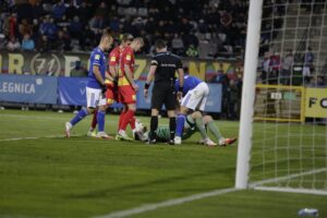 18.03.2022. Legnica. Mecz Miedź Legnica - Korona Kielce / Krzysztof Bujnowicz / Radio Kielce