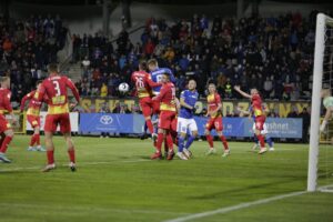 18.03.2022. Legnica. Mecz Miedź Legnica - Korona Kielce / Krzysztof Bujnowicz / Radio Kielce