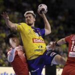 09.03.2022 Kielce. Mecz Ligi Mistrzów: Łomża Vive Kielce - Dynamo Bukareszt. Artsem Karalek / Jarosław Kubalski / Radio Kielce