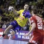 09.03.2022 Kielce. Mecz Ligi Mistrzów: Łomża Vive Kielce - Dynamo Bukareszt. Igor Karaćić / Jarosław Kubalski / Radio Kielce