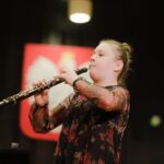 17.03.2022 Kielce. Zespół Państwowych Szkół Muzycznych im. Ludomira Różyckiego. Koncert charytatywny dla Ukrainy. Maja Górecka - obój / Jarosław Kubalski / Radio Kielce