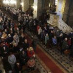 25.03.2022 Kielce. Katedra. Nabożeństwo Drogi Krzyżowej  z aktem poświęcenia Rosji i Ukrainy Matce Bożej / Jarosław Kubalski / Radio Kielce