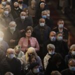 25.03.2022 Kielce. Katedra. Nabożeństwo Drogi Krzyżowej  z aktem poświęcenia Rosji i Ukrainy Matce Bożej / Jarosław Kubalski / Radio Kielce