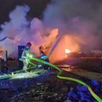 15.03.2022. Wierzbica, gmina Sobków. Pożar warsztatu / KP PSP Jędrzejów