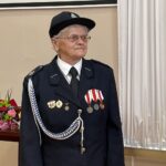 30.03.2022. Kunów. Uroczystość wręczenia decyzji o przyznaniu dodatku emerytalnego dla strażaków-ochotników. Na zdjęciu: Krystyna Nowak - druhna z OSP w Nietulisku Małym / Emilia Sitarska / Radio Kielce