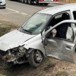 31.03.2022. Górno. Dachowanie samochodu / Wiktor Taszłow / Radio Kielce