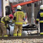 03.03.2022. Tumlin-Osowa. Kolizja pociągu z samochodem / Wiktor Taszłow / Radio Kielce