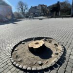 15.03.2022. Opatów. Wycięte drzewa na Rynku / Emilia Sitarska / Radio Kielce
