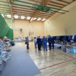 21.03.2022. Opatów. Wizytacja wojewody centralnego magazynu w LO im. Bartosza Głowackiego / Emilia Sitarska / Radio Kielce