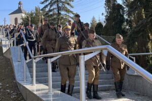 13.03.2022. Bieliny. Uroczystości upamiętniające ofiary mordu dokonanego przez hitlerowców w 1944 roku / Paulina Michta / Radio Kielce