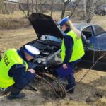 17.03.2022. Komorów. Pijany kierowca wjechał autem w radiowóz / Policja Wyszków