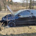 17.03.2022. Komorów. Pijany kierowca wjechał autem w radiowóz / Policja Wyszków