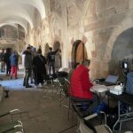 15.03.2022. Wąchock. Plan filmowy serialu „Korona królów. Jagiellonowie” / Anna Głąb / Radio Kielce