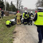 31.03.2022. Górno. Dachowanie samochodu / Wiktor Taszłow / Radio Kielce