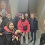 02.03.2022 Lwów. Przekazanie pomocy z Piekoszowa dla lwowskiej parafii św. Jana Pawła II / Paweł Malicki