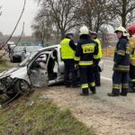 31.03.2022. Górno. Dachowanie samochodu / Wiktor Taszłow / Radio Kielce