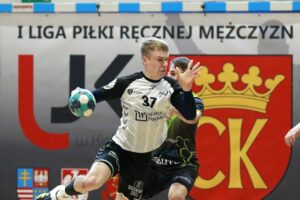 02.04.2022. Kielce. Mecz I ligi piłkarzy ręcznych: AZS UJK Kielce - MTS Chrzanów / Krzysztof Klimek