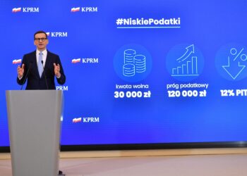22.04.2022. Warszawa. Premier Mateusz Morawiecki podczas konferencji prasowej w KPRM / Piotr Nowak / PAP