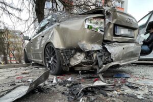 03.04.2022. Kielce. Parking przy ulicy Źródłowej. Zniszczone samochody / Wiktor Taszłow / Radio Kielce