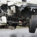 05.04.2022. Kielce. Usuwanie skutków wypadku na ulicy Łódzkiej / Sebastian Kalwat / Radio Kielce