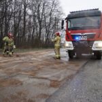 05.04.2022. Kielce. Usuwanie skutków wypadku na ulicy Łódzkiej / Sebastian Kalwat / Radio Kielce