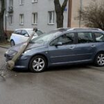 11.04.2022. Kielce. Kolizja na ul. Wiśniowej / Piotr Kwaśniewski / Radio Kielce