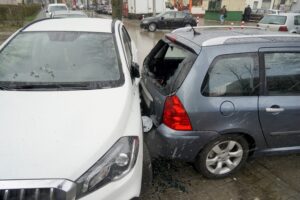 11.04.2022. Kielce. Kolizja na ul. Wiśniowej / Piotr Kwaśniewski / Radio Kielce