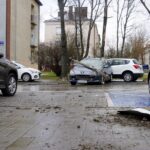 11.04.2022. Kielce. Kolizja na ul. Wiśniowej / Piotr Kwaśniewski / Radio Kielce