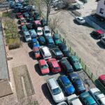 07.04.2022 Kielce. Wraki samochodów przy ulicy Magazynowej / Jarosław Kubalski / Radio Kielce