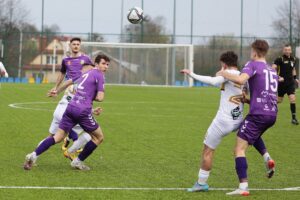 27.04.2022. Łagów. III liga piłki nożnej: ŁKS Probudex Łagów - Podlasie Biała Podlaska / Wiktor Taszłow / Radio Kielce