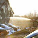 03.04.2022. Szczecno. Pożar warsztatu samochodowego / Wiktor Taszłow / Radio Kielce