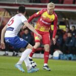 05.04.2022. Kielce. Mecz 25. kolejki Fortuna 1 Ligi, Korona Kielce - Podbeskidzie Bielsko-Biała / Wiktor Taszłow / Radio Kielce